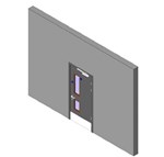 Health Range: Single Store Doorset with 2 Vision Panels